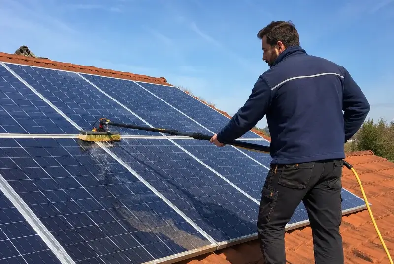 Nettoyage et entretien de panneaux solaires au Puech